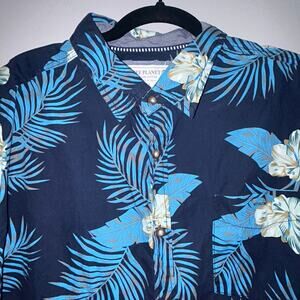 Free Planet 100% Cotton Short Sleeve Mens Aloha Button Up Sz 2X